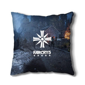 Подушка 3D с принтом Cult Far Cry в городе Новоалтайск, наволочка – 100% полиэстер, наполнитель – холлофайбер (легкий наполнитель, не вызывает аллергию). | состоит из подушки и наволочки. Наволочка на молнии, легко снимается для стирки | 