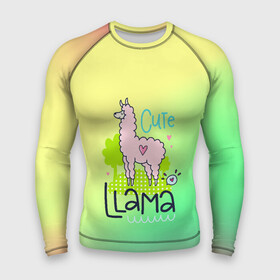 Мужской рашгард 3D с принтом LAMA в городе Новоалтайск,  |  | girl | lama | life | name | букет | девочки | дети | животные | лама | позитив | радуга | смайл | счастье