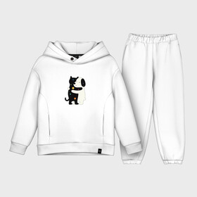 Детский костюм хлопок Oversize с принтом Обнимашки в городе Новоалтайск,  |  | cat | в горох | космический | космос | кот | кошка | любовь | милый | пес | собака
