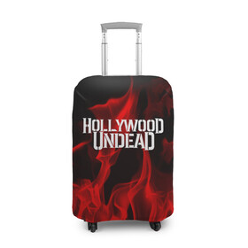 Чехол для чемодана 3D с принтом Hollywood Undead в городе Новоалтайск, 86% полиэфир, 14% спандекс | двустороннее нанесение принта, прорези для ручек и колес | hollywood undead | punk | rock | альтернативный хип хоп | группа | инди поп | музыка | музыкальное произведение | ноты | панк | регги | рок | синти поп