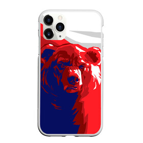Чехол для iPhone 11 Pro Max матовый с принтом Российский медведь в городе Новоалтайск, Силикон |  | Тематика изображения на принте: russia | russian bear | патриот | родина | россия | русский медведь | триколор