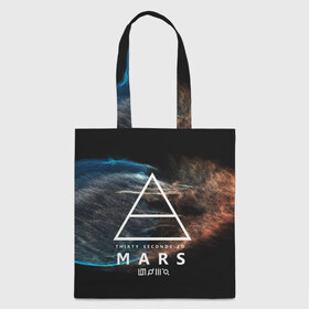 Сумка 3D повседневная с принтом 30 Seconds to Mars в городе Новоалтайск, 100% полиэстер | Плотность: 200 г/м2; Размер: 34×35 см; Высота лямок: 30 см | 30 seconds to mars | punk | rock | альтернативный хип хоп | группа | инди поп | музыка | музыкальное произведение | ноты | панк | регги | рок | синти поп