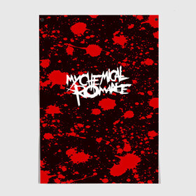 Постер с принтом My Chemical Romance в городе Новоалтайск, 100% бумага
 | бумага, плотность 150 мг. Матовая, но за счет высокого коэффициента гладкости имеет небольшой блеск и дает на свету блики, но в отличии от глянцевой бумаги не покрыта лаком | my chemical romance | punk | rock | альтернативный хип хоп | группа | инди поп | музыка | музыкальное произведение | ноты | панк | регги | рок | синти поп