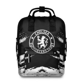 Женский рюкзак 3D с принтом CHELSEA в городе Новоалтайск, 100% полиэстер | лямки с регулируемой длиной, сверху ручки, чтобы рюкзак нести как сумку. Основное отделение закрывается на молнию, как и внешний карман. Внутри два дополнительных кармана, один из которых закрывается на молнию. По бокам два дополнительных кармашка, куда поместится маленькая бутылочка
 | Тематика изображения на принте: football | soccer | челси