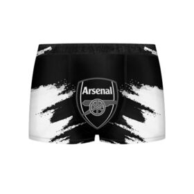 Мужские трусы 3D с принтом ARSENAL в городе Новоалтайск, 50% хлопок, 50% полиэстер | классическая посадка, на поясе мягкая тканевая резинка | football | soccer | арсенал