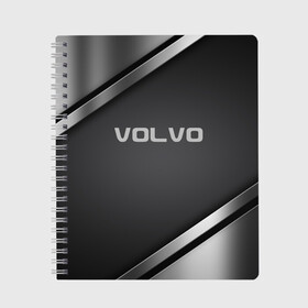 Тетрадь с принтом Volvo в городе Новоалтайск, 100% бумага | 48 листов, плотность листов — 60 г/м2, плотность картонной обложки — 250 г/м2. Листы скреплены сбоку удобной пружинной спиралью. Уголки страниц и обложки скругленные. Цвет линий — светло-серый
 | Тематика изображения на принте: auto | automobile | car | carbon | machine | motor | motor car | sport car | volvo | автомашина | бренд | вольво | легковой автомобиль | марка | спортивный автомобиль | тачка