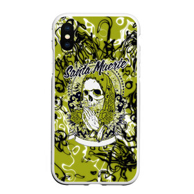 Чехол для iPhone XS Max матовый с принтом Santa Muerte в городе Новоалтайск, Силикон | Область печати: задняя сторона чехла, без боковых панелей | ангел | демон | дьявол | кости | монстр | призрак | святая | традиция | череп | яркие