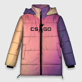 Женская зимняя куртка 3D с принтом CsGo Градиент в городе Новоалтайск, верх — 100% полиэстер; подкладка — 100% полиэстер; утеплитель — 100% полиэстер | длина ниже бедра, силуэт Оверсайз. Есть воротник-стойка, отстегивающийся капюшон и ветрозащитная планка. 

Боковые карманы с листочкой на кнопках и внутренний карман на молнии | cs go | csgo | global offensive | контр страйк | контра