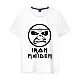 Мужская футболка хлопок с принтом Iron Maiden в городе Новоалтайск, 100% хлопок | прямой крой, круглый вырез горловины, длина до линии бедер, слегка спущенное плечо. | iron maiden | адриан смит | айран | айрон | группа | дэйв мюррей | железная дева | ирон | майден | мейд | мейден | метал | мрачный | музыка | песни | рок | стив харрис | тяжелый | хеви | хевиметал