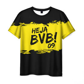 Мужская футболка 3D с принтом Borussia Dortmund FC в городе Новоалтайск, 100% полиэфир | прямой крой, круглый вырез горловины, длина до линии бедер | 09 | bvb | heja | боруссия | германия | дортмунд | клуб | фк | футбол | футбольный