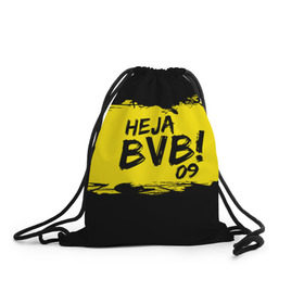 Рюкзак-мешок 3D с принтом Borussia Dortmund FC в городе Новоалтайск, 100% полиэстер | плотность ткани — 200 г/м2, размер — 35 х 45 см; лямки — толстые шнурки, застежка на шнуровке, без карманов и подкладки | 09 | bvb | heja | боруссия | германия | дортмунд | клуб | фк | футбол | футбольный