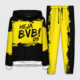 Женский костюм 3D (с толстовкой) с принтом Borussia Dortmund FC в городе Новоалтайск,  |  | 09 | bvb | heja | боруссия | германия | дортмунд | клуб | фк | футбол | футбольный