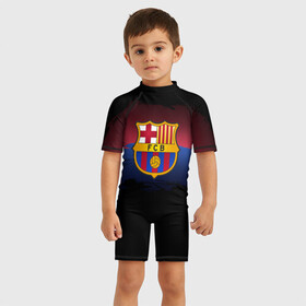 Детский купальный костюм 3D с принтом Barcelona FC в городе Новоалтайск, Полиэстер 85%, Спандекс 15% | застежка на молнии на спине | barcelona | spain | spanish | барса | барселона | испания | испанский | клуб | фк | футбол | футбольный