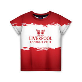 Детская футболка 3D с принтом Liverpool FC в городе Новоалтайск, 100% гипоаллергенный полиэфир | прямой крой, круглый вырез горловины, длина до линии бедер, чуть спущенное плечо, ткань немного тянется | Тематика изображения на принте: liverpool | английский | англия | британия | британский | клуб | ливерпуль | фк | футбол | футбольный