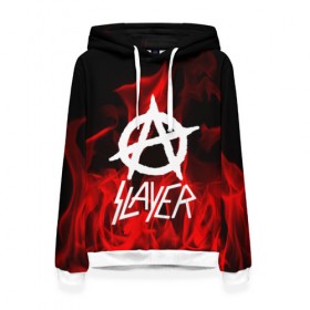 Женская толстовка 3D с принтом SLAYER в городе Новоалтайск, 100% полиэстер  | двухслойный капюшон со шнурком для регулировки, мягкие манжеты на рукавах и по низу толстовки, спереди карман-кенгуру с мягким внутренним слоем. | punk | rock | slayer | альтернативный хип хоп | группа | инди поп | музыка | музыкальное произведение | ноты | панк | регги | рок | синти поп