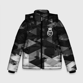 Зимняя куртка для мальчиков 3D с принтом Real Madrid Geometry Sport в городе Новоалтайск, ткань верха — 100% полиэстер; подклад — 100% полиэстер, утеплитель — 100% полиэстер | длина ниже бедра, удлиненная спинка, воротник стойка и отстегивающийся капюшон. Есть боковые карманы с листочкой на кнопках, утяжки по низу изделия и внутренний карман на молнии. 

Предусмотрены светоотражающий принт на спинке, радужный светоотражающий элемент на пуллере молнии и на резинке для утяжки | abstraction | championship | fc | football | footer | polygon | real madrid | soccer | socker | sport | абстракция | одежда | спорт | спортивный | униформа | футбол | футбольный клуб | чемпионат