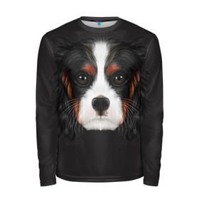 Мужской лонгслив 3D с принтом Cavalier King Charles в городе Новоалтайск, 100% полиэстер | длинные рукава, круглый вырез горловины, полуприлегающий силуэт | голова | собака | спаниель