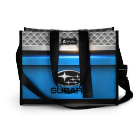 Сумка-шоппер 3D с принтом SUBARU SPORT в городе Новоалтайск, 100% полиэстер | застегивается на металлическую кнопку; внутренний карман застегивается на молнию. Стенки укреплены специальным мягким материалом, чтобы защитить содержимое от несильных ударов
 | auto | automobile | car | carbon | machine | motor | motor car | sport car | subaru | автомашина | бренд | легковой автомобиль | марка | спортивный автомобиль | тачка