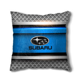 Подушка 3D с принтом SUBARU SPORT в городе Новоалтайск, наволочка – 100% полиэстер, наполнитель – холлофайбер (легкий наполнитель, не вызывает аллергию). | состоит из подушки и наволочки. Наволочка на молнии, легко снимается для стирки | auto | automobile | car | carbon | machine | motor | motor car | sport car | subaru | автомашина | бренд | легковой автомобиль | марка | спортивный автомобиль | тачка