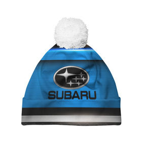 Шапка 3D c помпоном с принтом SUBARU SPORT в городе Новоалтайск, 100% полиэстер | универсальный размер, печать по всей поверхности изделия | auto | automobile | car | carbon | machine | motor | motor car | sport car | subaru | автомашина | бренд | легковой автомобиль | марка | спортивный автомобиль | тачка