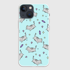 Чехол для iPhone 13 mini с принтом Кавайные котики в городе Новоалтайск,  |  | animal | cat | cute | kitty | meow | pet | животное | кот | котенок | котики | мяу