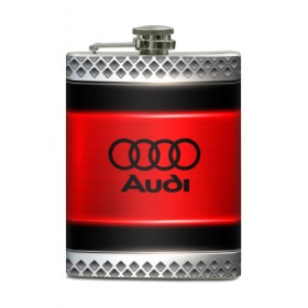 Фляга с принтом AUDI в городе Новоалтайск, металлический корпус | емкость 0,22 л, размер 125 х 94 мм. Виниловая наклейка запечатывается полностью | audi | auto | automobile | car | carbon | machine | motor | motor car | sport car | автомашина | бренд | легковой автомобиль | марка | спортивный автомобиль | тачка