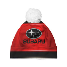 Шапка 3D c помпоном с принтом SUBARU в городе Новоалтайск, 100% полиэстер | универсальный размер, печать по всей поверхности изделия | auto | automobile | car | carbon | machine | motor | motor car | sport car | subaru | автомашина | бренд | легковой автомобиль | марка | спортивный автомобиль | тачка
