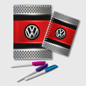 Блокнот с принтом VOLKSWAGEN в городе Новоалтайск, 100% бумага | 48 листов, плотность листов — 60 г/м2, плотность картонной обложки — 250 г/м2. Листы скреплены удобной пружинной спиралью. Цвет линий — светло-серый
 | Тематика изображения на принте: auto | automobile | car | carbon | machine | motor | motor car | sport car | volkswagen | автомашина | бренд | легковой автомобиль | марка | спортивный автомобиль | тачка