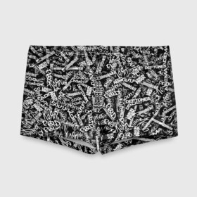 Детские купальные плавки 3D с принтом Alternative Nu Metal в городе Новоалтайск, Полиэстер 85%, Спандекс 15% | Слитный крой, подклад по переду изделия, узкие бретели | Тематика изображения на принте: coal chamber | deftones | disturbed | guano apes | korn | limp bizkit | linkin park | papa roach | pod | rage against the machine | slip knot | soulfly | альтернатива | металл | ню