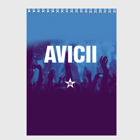 Скетчбук с принтом Avicii в городе Новоалтайск, 100% бумага
 | 48 листов, плотность листов — 100 г/м2, плотность картонной обложки — 250 г/м2. Листы скреплены сверху удобной пружинной спиралью | Тематика изображения на принте: 
