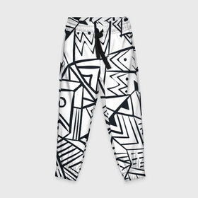 Детские брюки 3D с принтом Boho Style 1 в городе Новоалтайск, 100% полиэстер | манжеты по низу, эластичный пояс регулируется шнурком, по бокам два кармана без застежек, внутренняя часть кармана из мелкой сетки | Тематика изображения на принте: абстракция | арт | линии | рисунок | узор | фигуры | этника