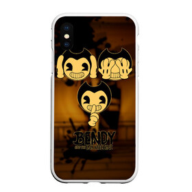 Чехол для iPhone XS Max матовый с принтом Bendy and the ink machine (28) в городе Новоалтайск, Силикон | Область печати: задняя сторона чехла, без боковых панелей | bendy | bendy and the ink machine | demon | game | horror | ink | machine | trend | video game | демон | не говорю | не слышу | три обезьяны | я не вижу