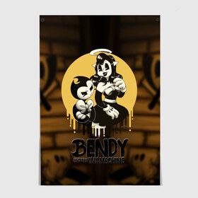 Постер с принтом Bendy and the ink machine (30) в городе Новоалтайск, 100% бумага
 | бумага, плотность 150 мг. Матовая, но за счет высокого коэффициента гладкости имеет небольшой блеск и дает на свету блики, но в отличии от глянцевой бумаги не покрыта лаком | bendy | bendy and the ink machine | game | horror | ink | machine | trend | video game