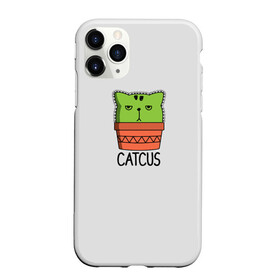 Чехол для iPhone 11 Pro матовый с принтом Catcus в городе Новоалтайск, Силикон |  | Тематика изображения на принте: кактус | кот | котик