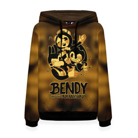 Женская толстовка 3D с принтом Bendy and the ink machine (32) в городе Новоалтайск, 100% полиэстер  | двухслойный капюшон со шнурком для регулировки, мягкие манжеты на рукавах и по низу толстовки, спереди карман-кенгуру с мягким внутренним слоем. | bendy | bendy and the ink machine | game | horror | ink | machine | trend | video game | бенди | бэнди
