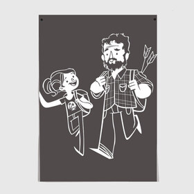 Постер с принтом The Last of Us в городе Новоалтайск, 100% бумага
 | бумага, плотность 150 мг. Матовая, но за счет высокого коэффициента гладкости имеет небольшой блеск и дает на свету блики, но в отличии от глянцевой бумаги не покрыта лаком | the last of us | гриб | грибы | джоэл | кордицепс | пиратs | элли