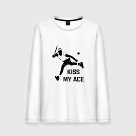 Мужской лонгслив хлопок с принтом Kiss My Ace в городе Новоалтайск, 100% хлопок |  | теннис