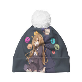 Шапка 3D c помпоном с принтом Toradora в городе Новоалтайск, 100% полиэстер | универсальный размер, печать по всей поверхности изделия | anime | аниме | карманный тигр | торадора toradora айсака тайга