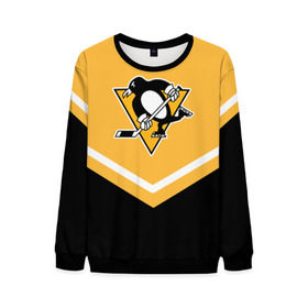 Мужской свитшот 3D с принтом Pittsburgh Penguins (Форма 1) в городе Новоалтайск, 100% полиэстер с мягким внутренним слоем | круглый вырез горловины, мягкая резинка на манжетах и поясе, свободная посадка по фигуре | питтсбург пингвинз