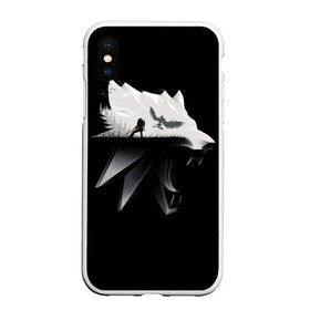 Чехол для iPhone XS Max матовый с принтом Волк в городе Новоалтайск, Силикон | Область печати: задняя сторона чехла, без боковых панелей | gerald | wild hunt | witcher | wolf | ведьмак | волк | дикая охота