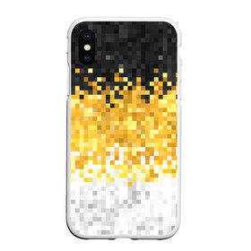 Чехол для iPhone XS Max матовый с принтом 1858 Имперский флаг пикселами в городе Новоалтайск, Силикон | Область печати: задняя сторона чехла, без боковых панелей | camouflage fabric suprime military | военный триколор россии | камуфляж имперский флаг россии | камуфляжный | текстура вежливых | черно желто белый