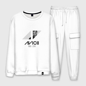 Мужской костюм хлопок с принтом Dj Avicii в городе Новоалтайск, 100% хлопок | на свитшоте круглая горловина, мягкая резинка по низу. Брюки заужены к низу, на них два вида карманов: два “обычных” по бокам и два объемных, с клапанами, расположенные ниже линии бедра. Брюки с мягкой трикотажной резинкой на поясе и по низу штанин. В поясе для дополнительного комфорта — широкие завязки | avicii | dj | edm | tim bergling | tom hangs | авичи | прогрессив | тим берглинг | том хангс | хаус | электро