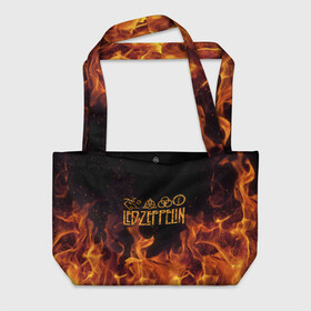 Пляжная сумка 3D с принтом led zeppelin в городе Новоалтайск, 100% полиэстер | застегивается на металлическую кнопку; внутренний карман застегивается на молнию. Стенки укреплены специальным мягким материалом, чтобы защитить содержимое от несильных ударов
 | led | led zeppelin | блюз | группа | джимми пейдж | джон генри бонэм | джон пол джонс | лед зепелен | лед зеппелин | метал | роберт плант | рок | тяжелый | фолк | хард | хардрок | хеви | хевиметал