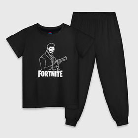 Детская пижама хлопок с принтом Fortnite в городе Новоалтайск, 100% хлопок |  брюки и футболка прямого кроя, без карманов, на брюках мягкая резинка на поясе и по низу штанин
 | battle royale | fortnite | lama | батл рояль | лама | фортнайт