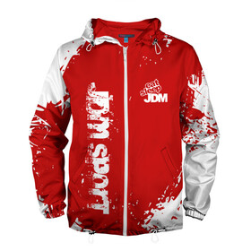 Мужская ветровка 3D с принтом JDM SPORT в городе Новоалтайск, 100% полиэстер | подол и капюшон оформлены резинкой с фиксаторами, два кармана без застежек по бокам, один потайной карман на груди | auto | jdm | racing | авто | автомобильные | дрифт | спорт | тюниг
