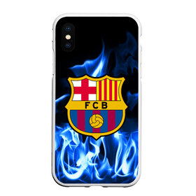 Чехол для iPhone XS Max матовый с принтом BARCELONA в городе Новоалтайск, Силикон | Область печати: задняя сторона чехла, без боковых панелей | barcelona | fc | football | footer | soccer | socker | sport | барселона | огонь | пламя | спорт | футбол | футбольный клуб