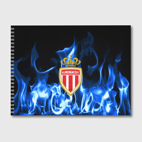 Альбом для рисования с принтом MONACO в городе Новоалтайск, 100% бумага
 | матовая бумага, плотность 200 мг. | fc | football | footer | monaco | soccer | socker | sport | монако | огонь | пламя | спорт | футбол | футбольный клуб