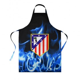 Фартук 3D с принтом ATLETICO MADRID в городе Новоалтайск, 100% полиэстер | общий размер — 65 х 85 см, ширина нагрудника — 26 см, горловина — 53 см, длина завязок — 54 см, общий обхват в поясе — 173 см. Принт на завязках и на горловине наносится с двух сторон, на основной части фартука — только с внешней стороны | атлетико мадрид | эмблема