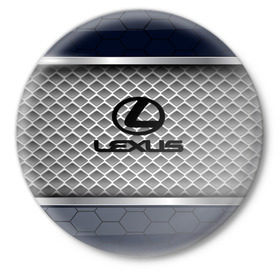 Значок с принтом LEXUS SPORT в городе Новоалтайск,  металл | круглая форма, металлическая застежка в виде булавки | Тематика изображения на принте: auto | car | lexus | авто | автомобиль | лексус | машина