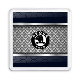 Магнит 55*55 с принтом SKODA SPORT в городе Новоалтайск, Пластик | Размер: 65*65 мм; Размер печати: 55*55 мм | Тематика изображения на принте: auto | car | skoda | авто | автомобиль | машина